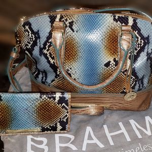 Brahmin handbag with matching wallet